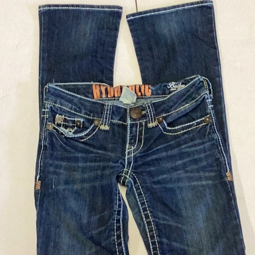 Hydraulic Dark Wash Slim Bootcut Jeans - Picture 3 of 5